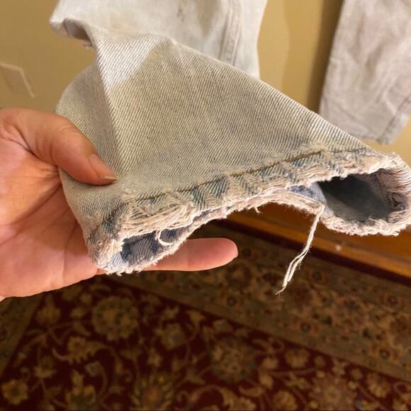 VNTG LEVIS destroyed high waisted mom jeans 33x36 grunge made in USA - Picture 9 of 11